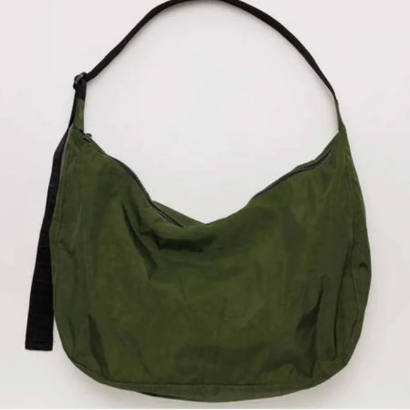 NWOT Baggu Large Nylon Crescent Bag - Bay Laurel - Picture 6 of 7